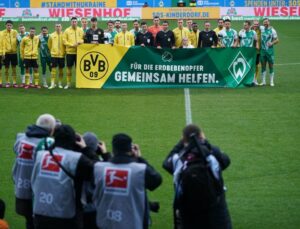 Werder Bremen – Borussia Dortmund Maçı Öncesi Türkiye için Yardım Toplandı
