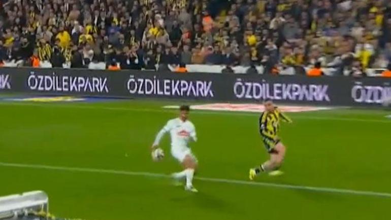 Kadıköyde yoğun itiraz İşte Fenerbahçenin penaltı beklediği pozisyon